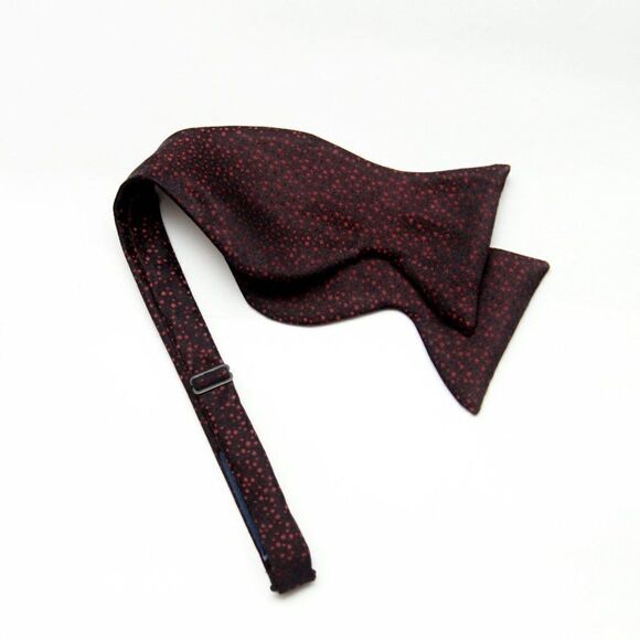 Men's Self-tied Bow Tie Black Silk Bow tie Big Butterfly Bow tie S668 - Picture 2 of 11